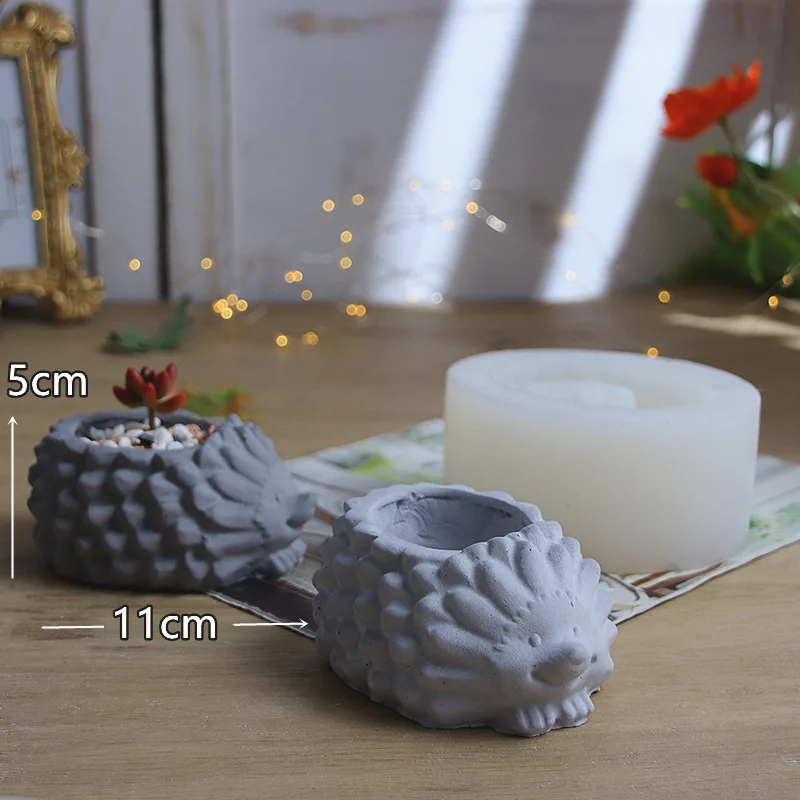 Cute Elephant Owl Conch Geometric Modeling Concrete Cement Flower Pot Silicone Mold