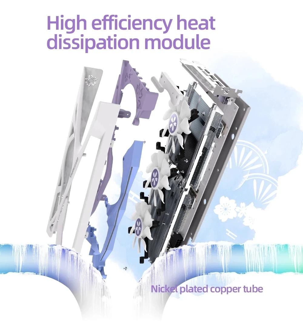 Yeston RX6800XT 16G D6 Graphic Card 7nm 2065-2310MHz 16G/256bit/GDDR6 PCI-Express 4.0 2*DP Compatible RX 6800 XT Video Card