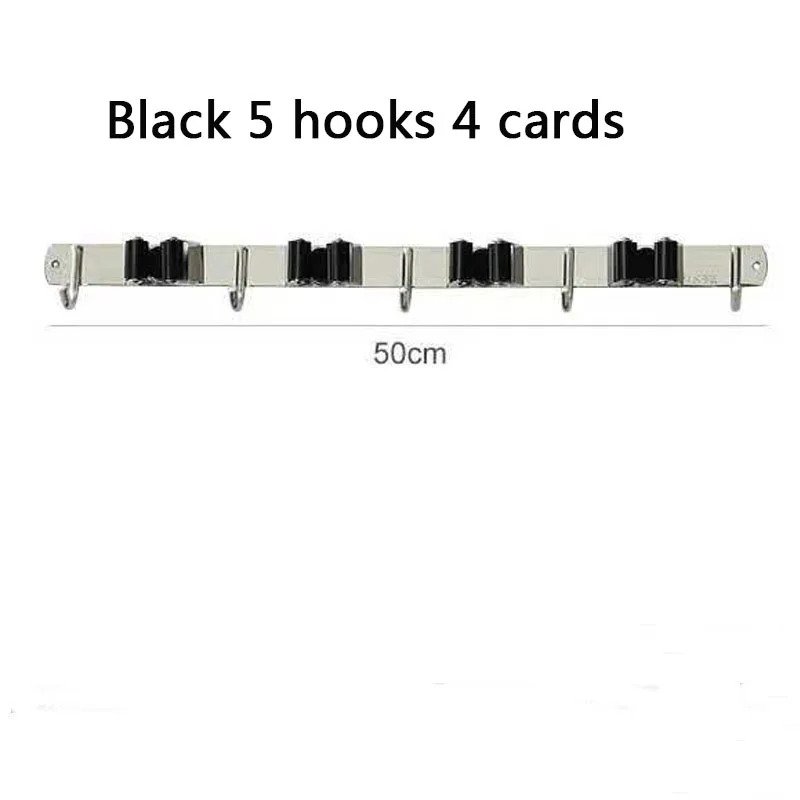  Hot Sale Free Installation Bathroom Broom Holder Multi-purpose Mop Wall Stainless