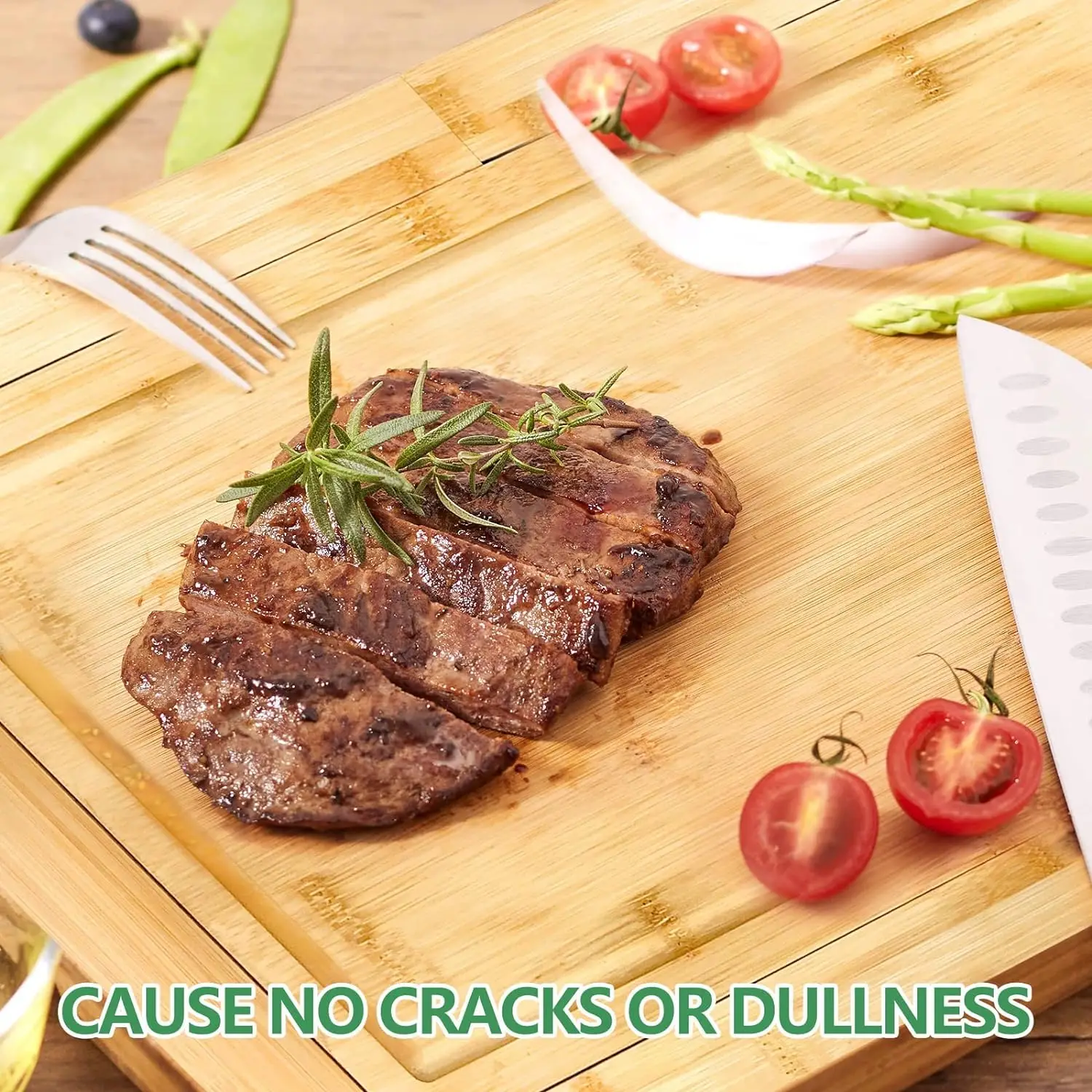 Expandable Cutting Board Over Sink, Bamboo Cutting Boards with Juice Groove, Kitchen Sink Cutting Board