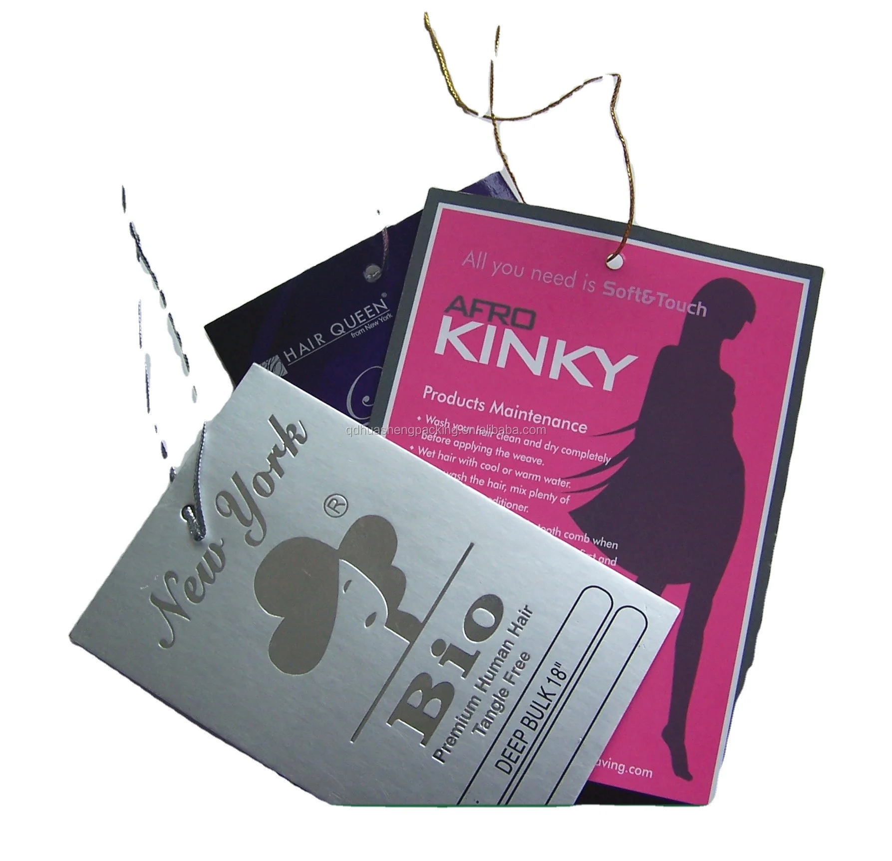 Cheap Custom Design Printing Name Logo Paper Garment Hangtag Labels Clothing Hang Tags With String