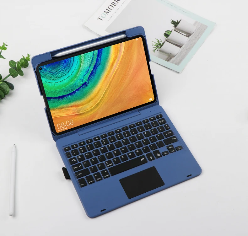 
 Ультра-тонкая портативная 7 цветов RGB подсветка беспроводная клавиатура с синим зубом для ipad 10,2/105/11 дюймов  