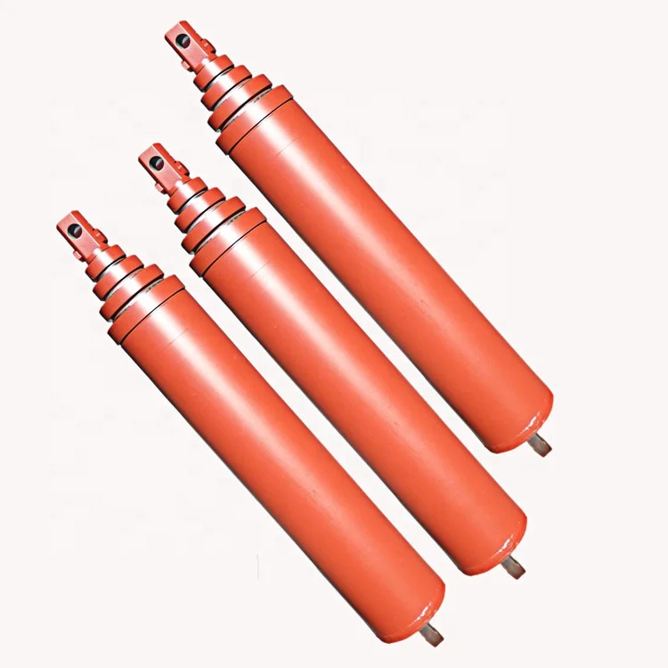 
double acting three level hydraulic cylinder used in environmental sanitation equipment 
