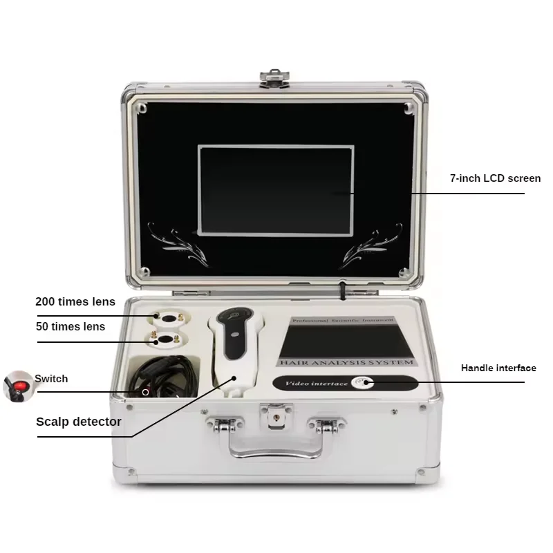 Digital Microscope Magnifier Skin Hair Blackhead Follicle Scalp Detector high definition skin and hair analyzer