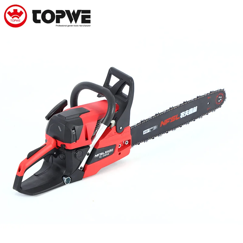 TOPWE CE одобренный Набор садовых инструментов 58cc 2-тактный двигатель цепная пила заточка бензопила