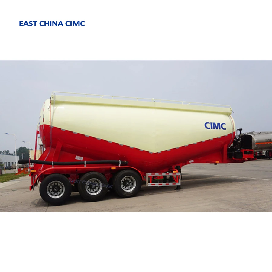 Tri Axles 30Tons 40cbm V Type Dry Bulker Cement Silo Tank Trailer With Air Compressor