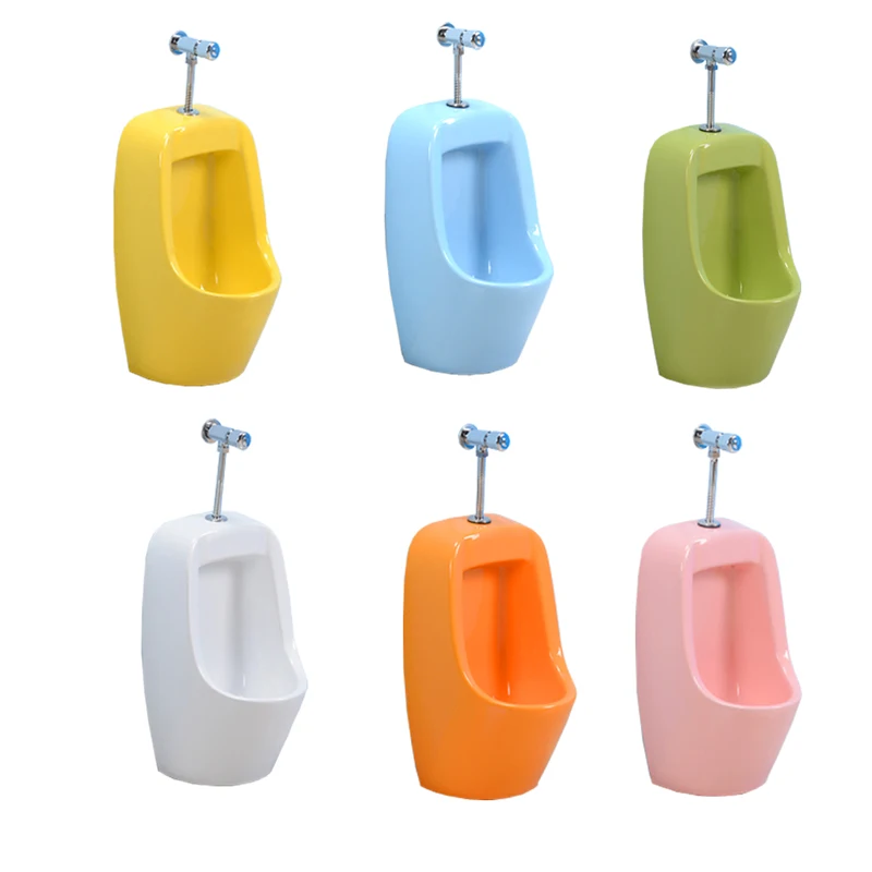 KD-K001UA Charm Orange Colored Bathroom Ceramic Urinal Toilet Bowl for Boys Kindergarten Sanitary Ware Wall Mounted Urine WC