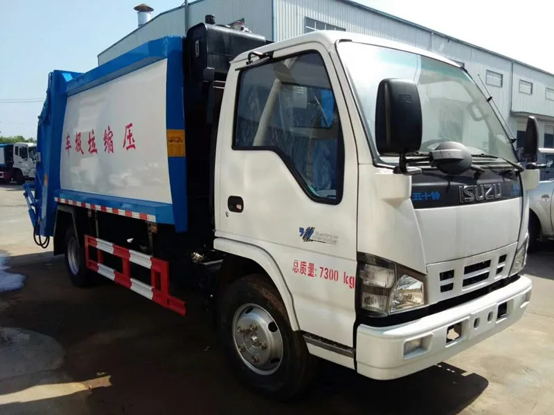 ISUZU 4x2 небольшие 5000 литров 5 м3 кубических футов 6 тонн для сбора мусора Транспортная Машина перевозки на заказ мусоровоз продажи