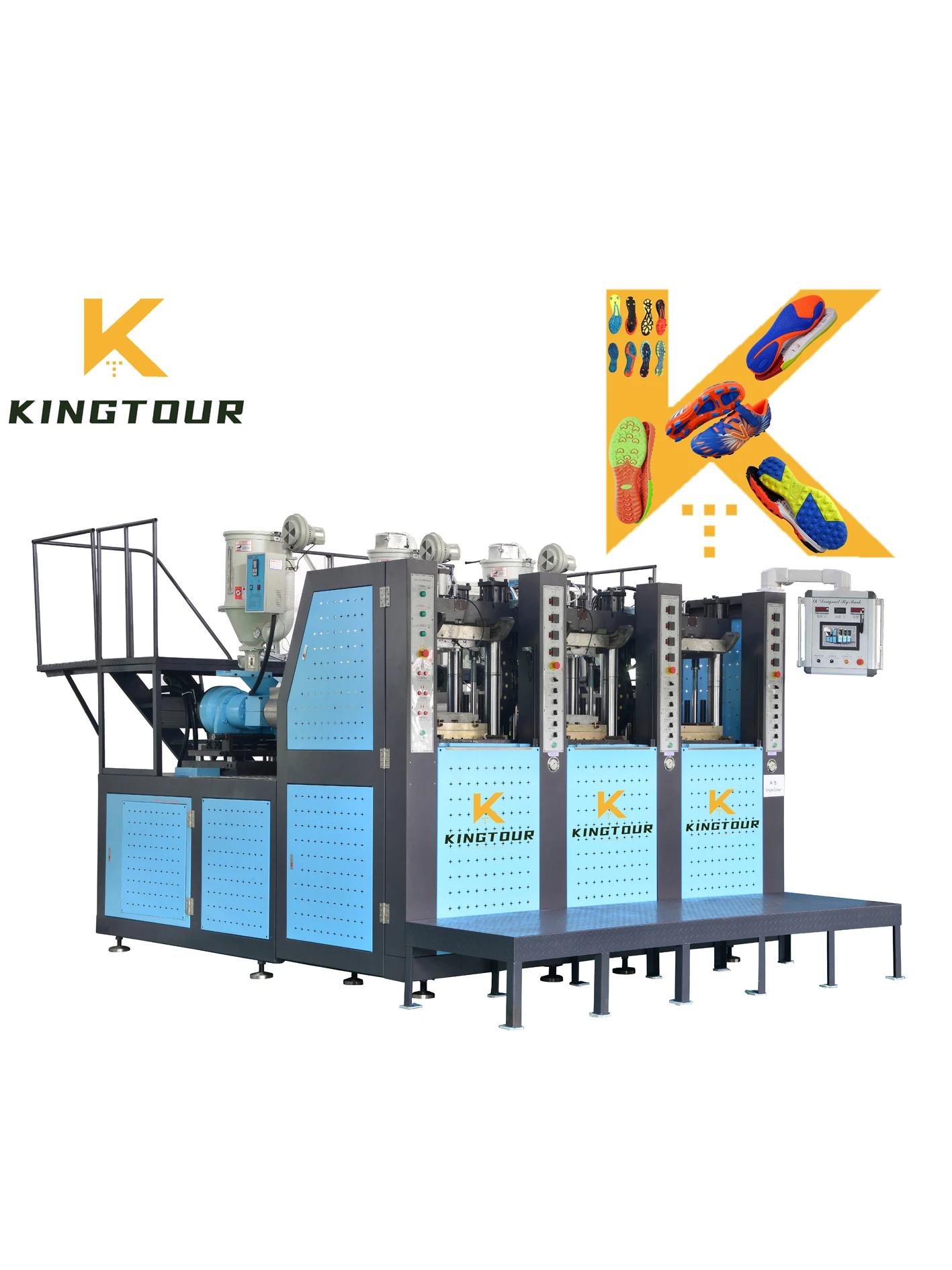 Rotary One Color PVC/TPR Sport Shoe Sole Making Machine