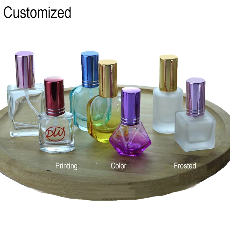 In stock Empty Mini 5ml 10ml Clear Cool Skull Shape Perfume Glass Bottle with Mist Sprayer(GPM20-S)