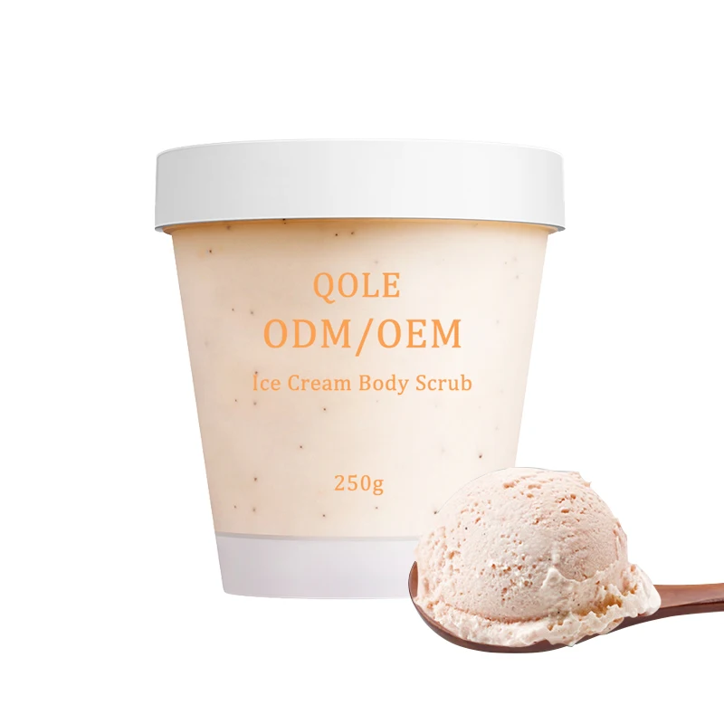 Hot Selling Private Label Skin Care Natural  Shea Butter Exfoliating Deep Cleaning Body Scrub Cream