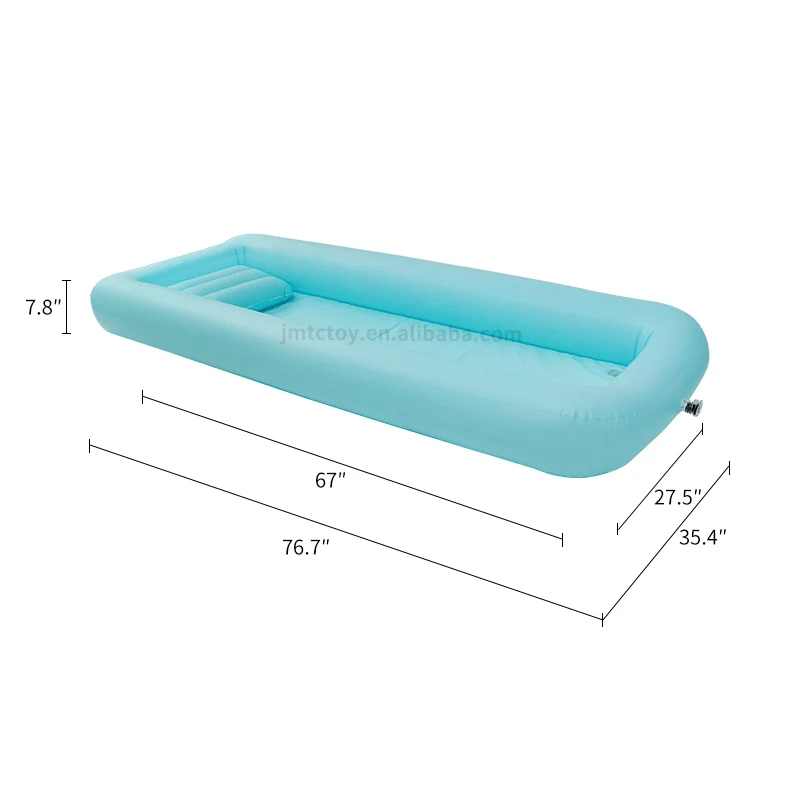 Inflatable rectangle health care bath bed pool for elderly patient