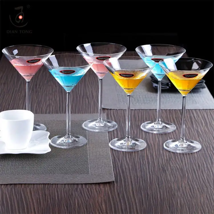 DianTong factory price wholesale custom logo cocktail glass martini cocktail glasses