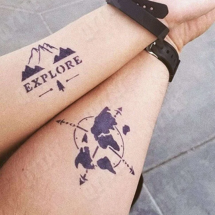 Make Your Own Designs Water Transfer Fake Temporary Herbal Juice Customized Semi Permanent Jagua Ink Tattoo