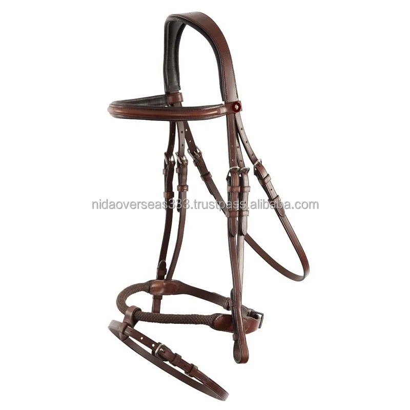 Horse snaffle Bridle With Rope NoseBand