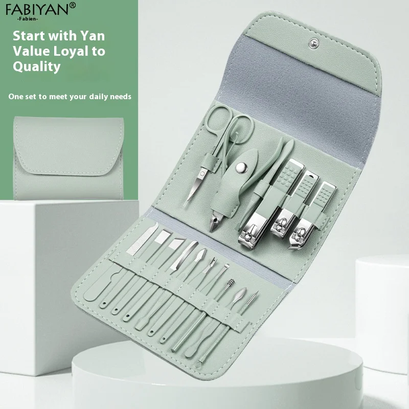 Stainless Steel Manicure Pedicure Tools Kits Ear Pick Nail Clippers Set