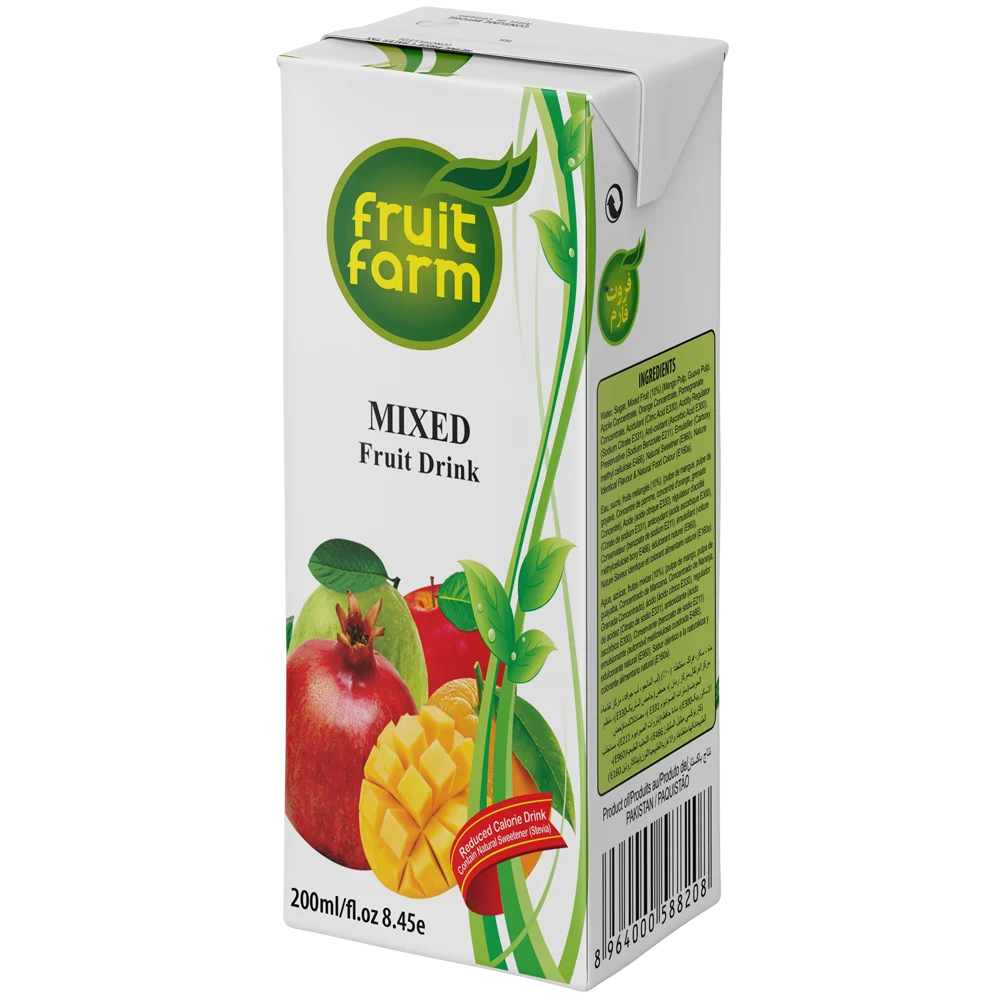 High Quality Fruit Farm Mixed Fruit Drink with Real Pulp 24X200 ML Tetrapak Premium Quality Packaging