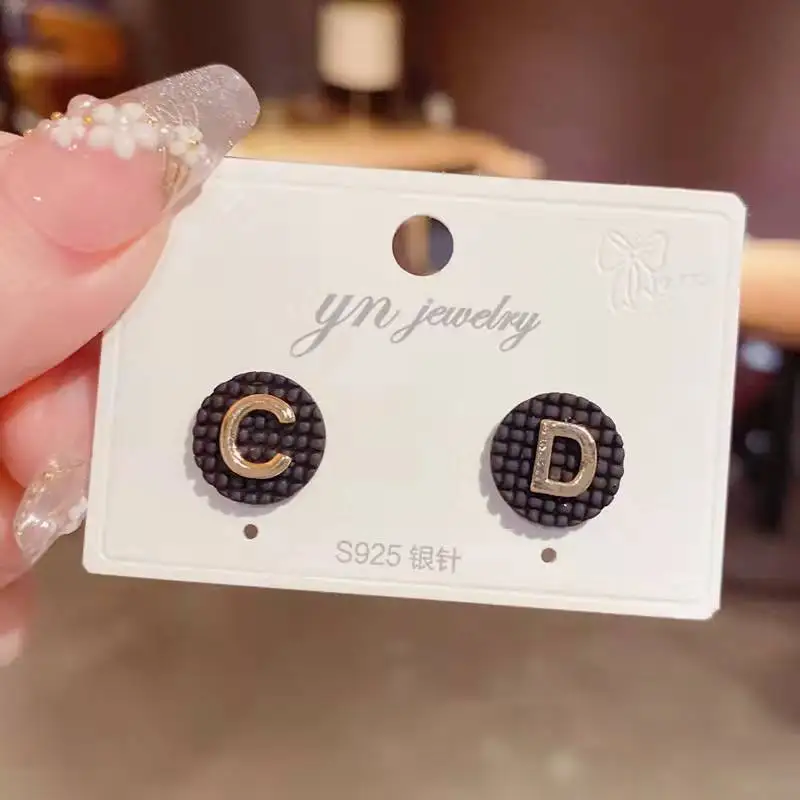 High Quality CD Earring Ethnic Letter Red Jewelry New Year Gift