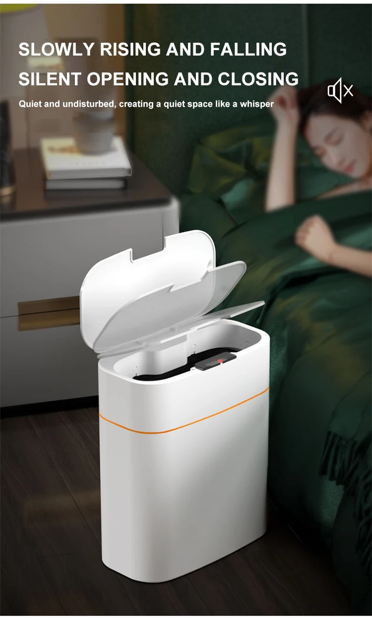 Hot Sale Intelligent Automatic Kitchen Portable Charging Rubbish Dust Plastic Garbage Trash Can Waste Bins