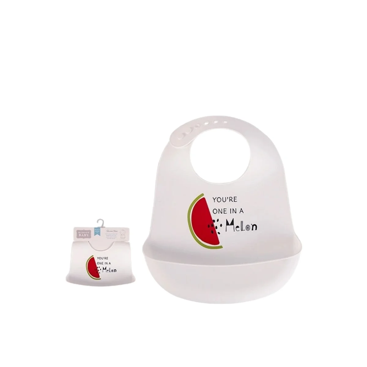 Hudson Baby Silicone Drooler Bibs Watermelon 1PK 100% Silicone No.00587CH