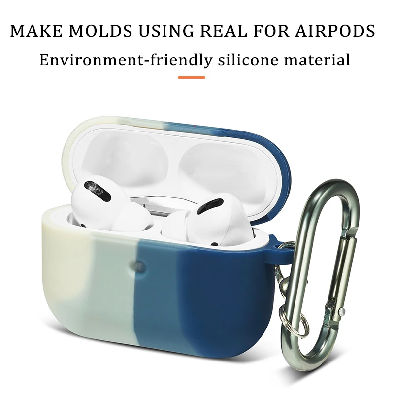  BOORUI 2020 fashion 3D rainbow headphone cover for airpod cases silicone hook earphone accessories airpods 1 2