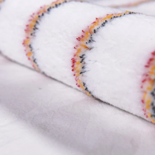 Nylon  Red Yellow Black stripe White bottom Rolling brush  flannelette Fabric Woven paint brush cloth