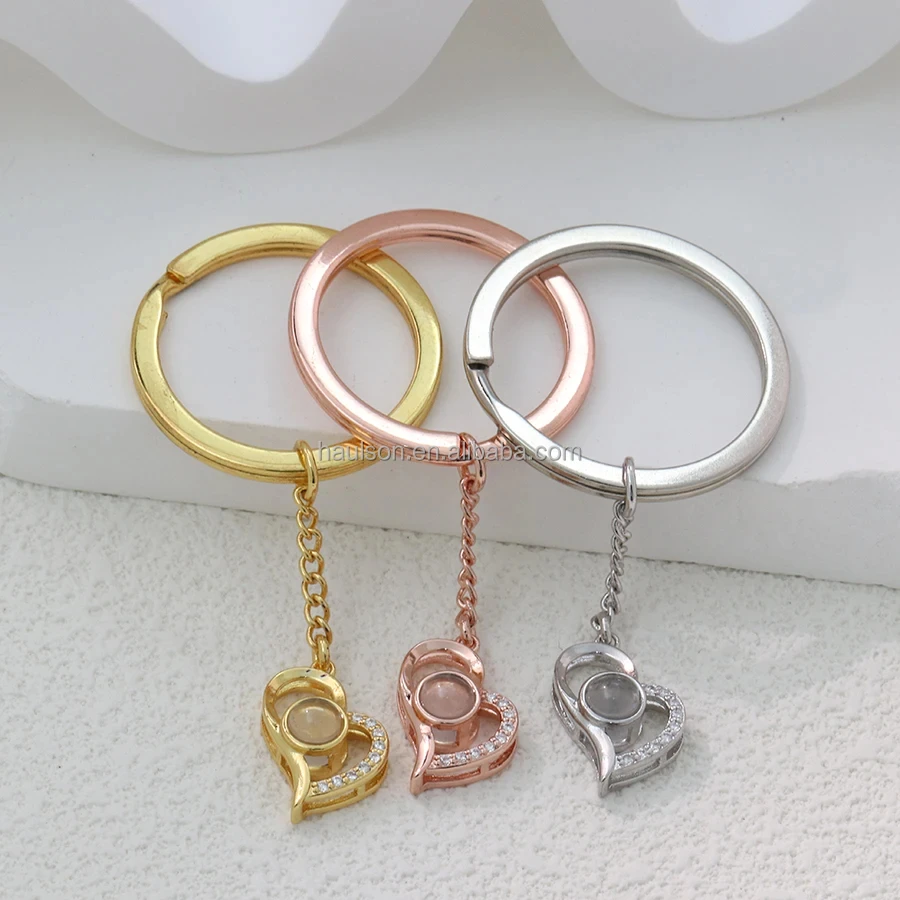 Custom Hidden Album Keychain with New Projection Feature Keyring Chain that Can Hold Photos as a Pendant Souvenir Gift