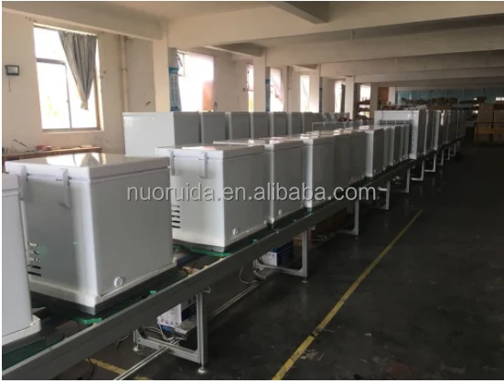 12V DC solar deep chest freezer with battery powered freezer solar refrigerator with solar panel