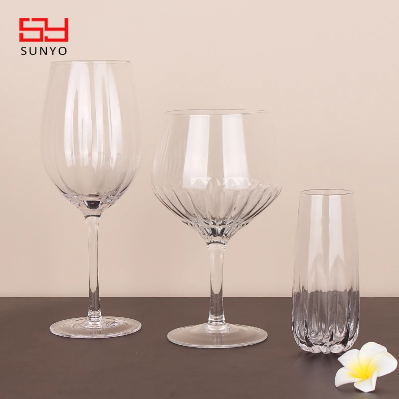 Glassware Manufacturers Vintage Crystal Wine Glasses Stem Water Drinking Goblet Red Wine Glasses