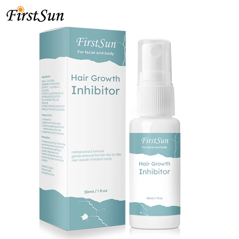 30ml Natural powerful Painless Stop Hair Growth Inhibitor Fast Permanent Hair Removal Spray for Men and Women