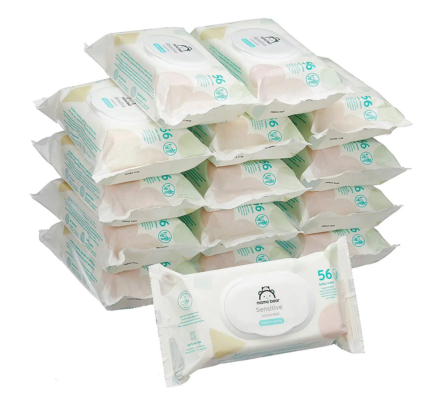 2022 New Arrival  new born sensitive skin ph balance baby wipe unscented value pack