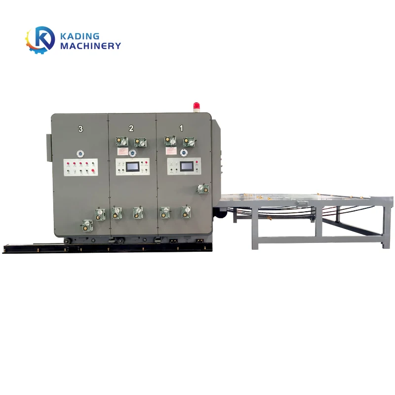 Chain Paper Feeding Corrugating Carton Boxes Printing Die Cutting Machine With Slotting Knives