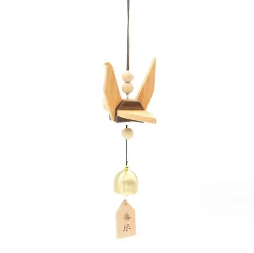Thousand paper crane wind chimes wooden aerial hanging decoration wood workshop DIY material package toys