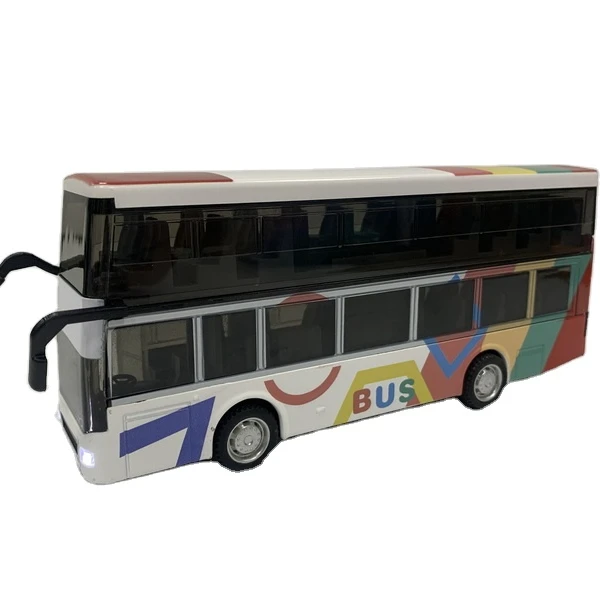 Custom Logo Wholesale Alloy Diecast Toys Model Car School Bus Truck Graffiti Guise Style Model Open Door Metal Car With Sound