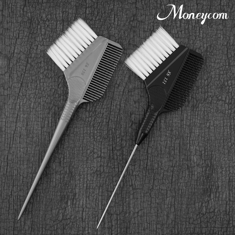 Hair Dye Brush Glitter Handle Tools and Baber Shop Bowl Accessories Colorful Soft Feathered Bristles Multicolor