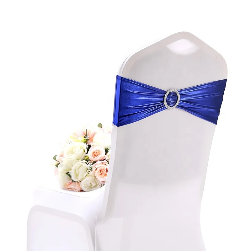Чехол для стула из спандекса, эластичные ленты для стула с пряжкой для свадебного декора, бант для стула
