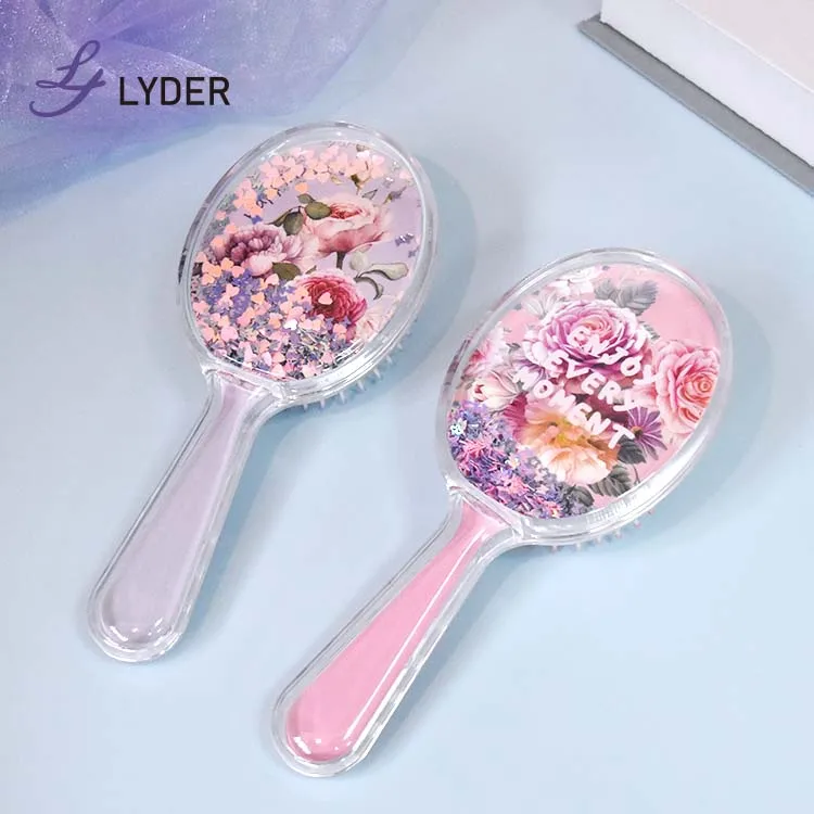 Lyder Promotional Gift Colorful Customized Salon Hair Scalp Massager Shampoo Silicone Wet Brush Detangling Hair Brush For Kids