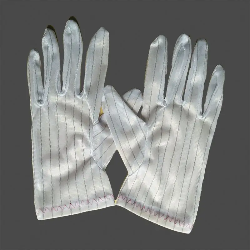 230mm L XL 100% polyester ESD gloves for cleanroom