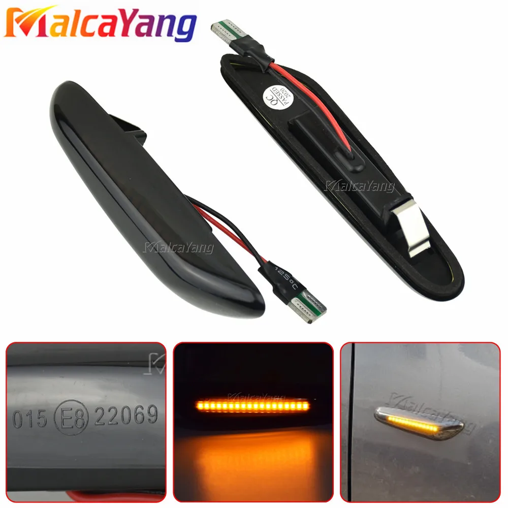 Dynamic LED Turn signal light Side Marker For BMW E60 E61 E90 E91 E87 E83 E84 E88 E92 E93 E82 E46 1 3 5 series x1 x3 2004-2010