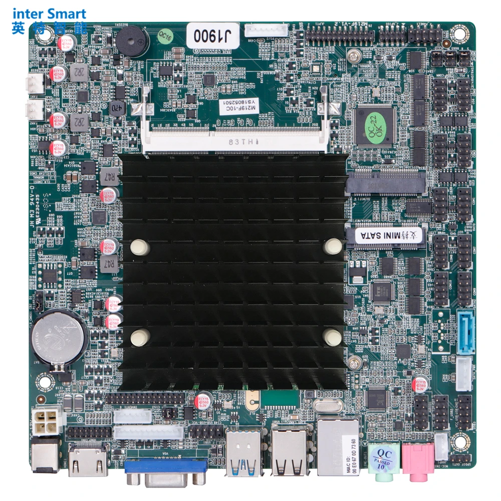 M218F Bay Trail Dual Core J1800 CPU DDR3 8GB 128GB MSATA 2LAN 1HDMI LVDS VGA 3*RS485 COM GPIO PS/2 Mini-itx Motherboard