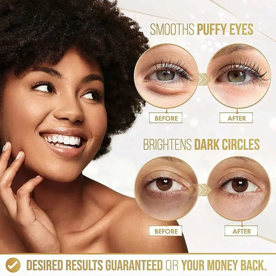 OEM 20 Pairs Dark Circles Remove Amino Acid Collagen 24K Gold Eye Mask Korean Golden Under Eye Patches