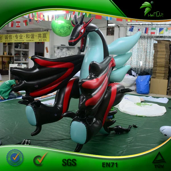 Hongyi Inflatable New Products Sexy Cartoon Video Black Flying Dragon PVC Vinyl Cool Animal Balloon