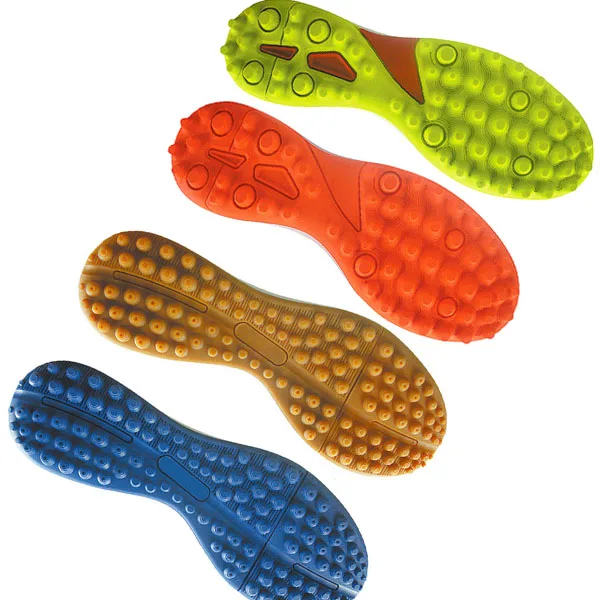 Men rubber sole for making Football Shoes High quality Rubber sole for football  training on turf Custom logo multiple color
