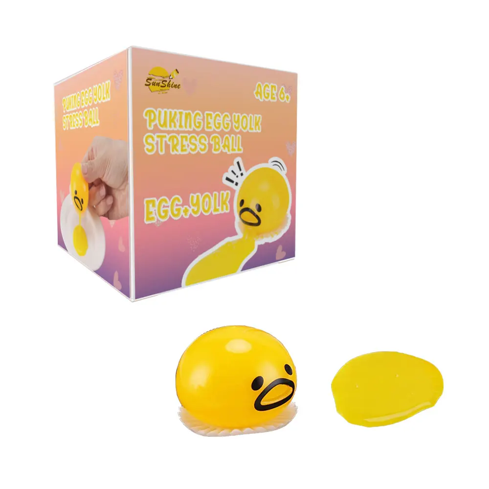 2023 Hot Sale Accept Custom Color Puking Egg Yolk Stress Ball Clay Slime Kit