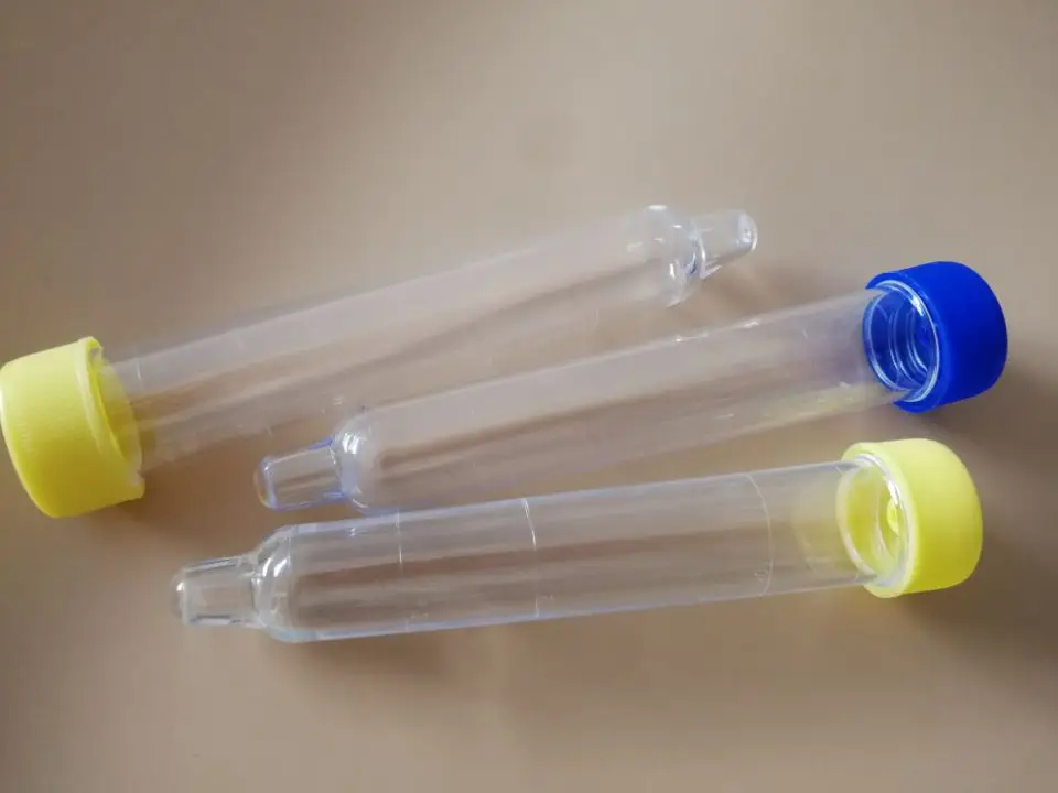 ps clear material 12ml 15ml disposable  urine collector urine tube  stool collector plastic urinary sediment tube with lid