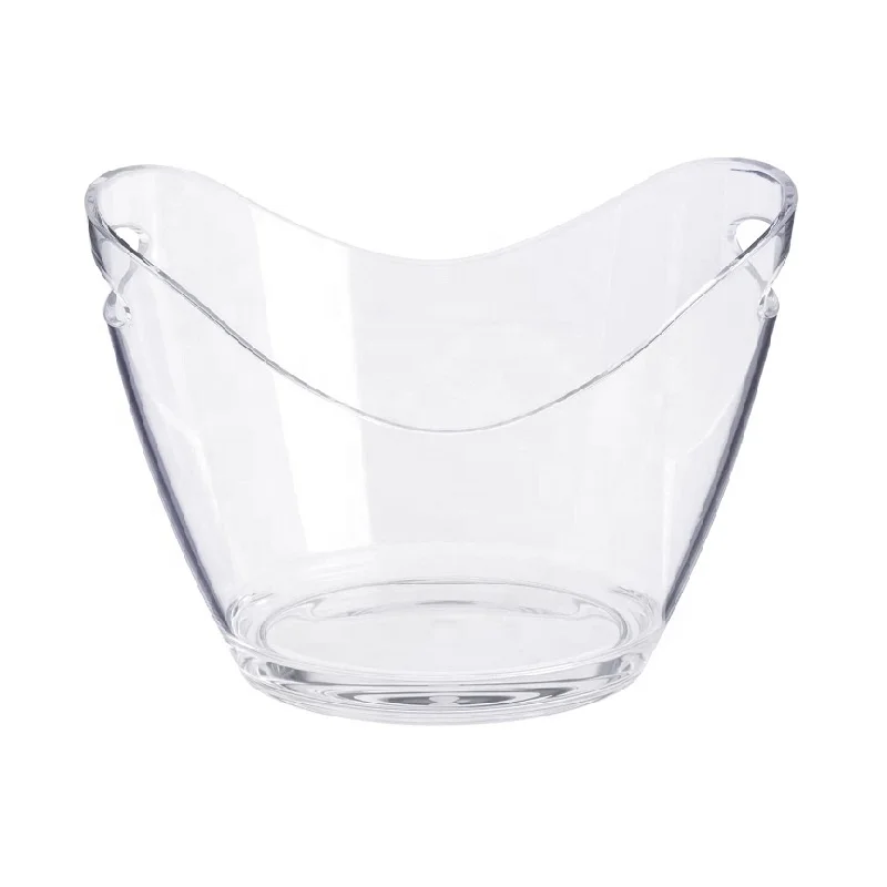 iNeed AS/PP Food Grade Transparent Color Acrylic Double Wall Plastic Ice Bucket