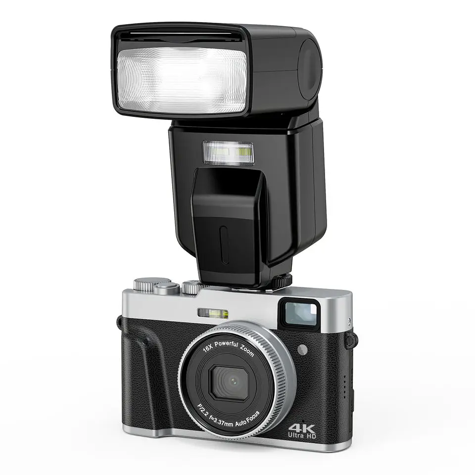 Portable Digital Photo Camera HD Anti-Shock Security Compact Camera 4k Black brown Element Fluorescent Focus USB Flash