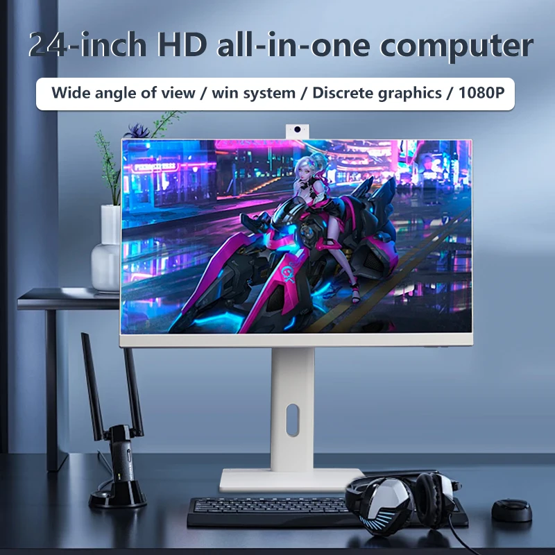 23.8inch All In One Computers Gaming Desktop i7 Business Office Data Analysis Electronic Device Industrial Equipment AIO