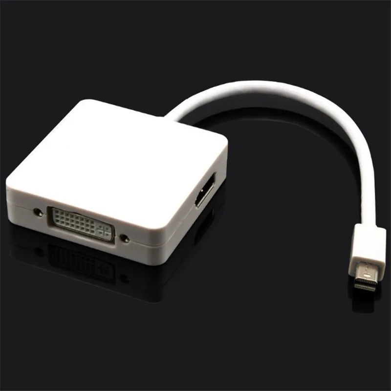3 в 1 Кабель-адаптер mini Displayport DP-DVI HM DP, порт дисплея «штырь-гнездо» для Mac Macbook Pro Air