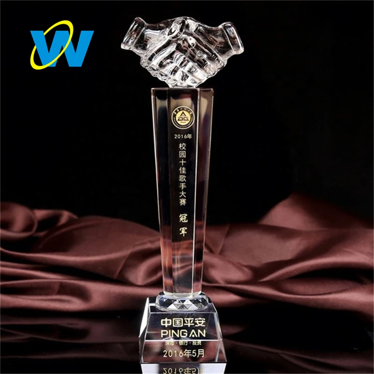 ONEWAY Wholesale crystal global trophy award for decoration gift